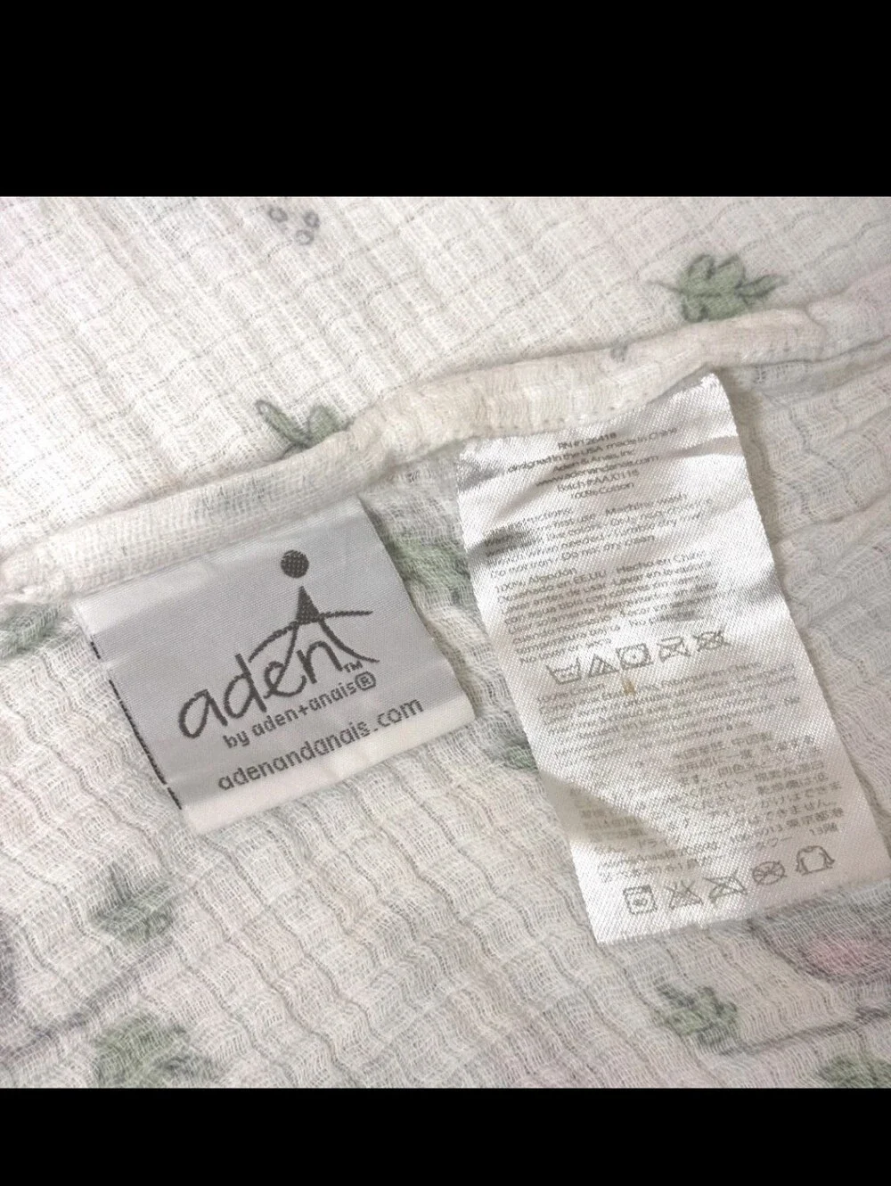 Aden Anais Bird Baby Blanket Muslin Branch White Nature Chirping Birds Cotton